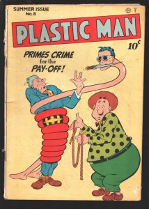 Plastic Man #8 1947-Quality-Jack Cole cover and art-G/VG