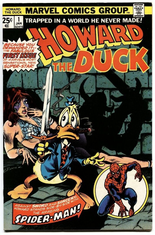 HOWARD THE DUCK #1 1976-MARVEL--FRANK BRUNNER-FIRST ISSUE-GOTG!!