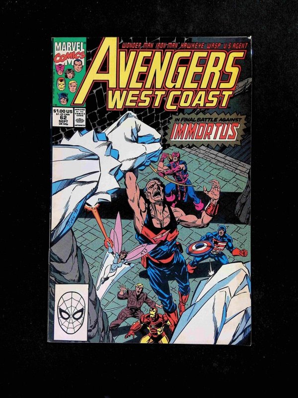 Avengers West Coast #62  Marvel Comics 1990 FN