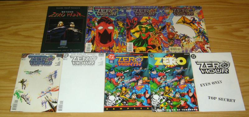 Zero Hour #0 & 1-4 VF/NM complete series + ashcan + sampler + poster + (2) more