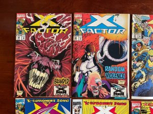 6 X-Factor Marvel Comic Books # 72 84 86 87 88 89 X-Men Wolverine Storm 30 J817