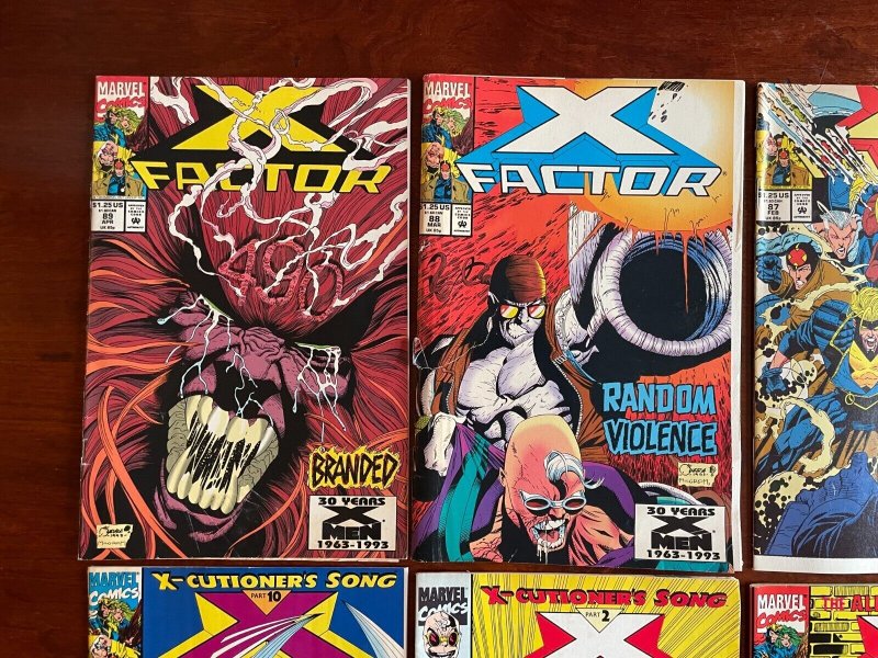 6 X-Factor Marvel Comic Books # 72 84 86 87 88 89 X-Men Wolverine Storm 30 J817