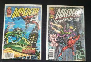 DAREDEVIL 9PC (VF/NM) THE LONG NIGHT, BLACK WIDOW, ENTER INSOMNIA 1996-97