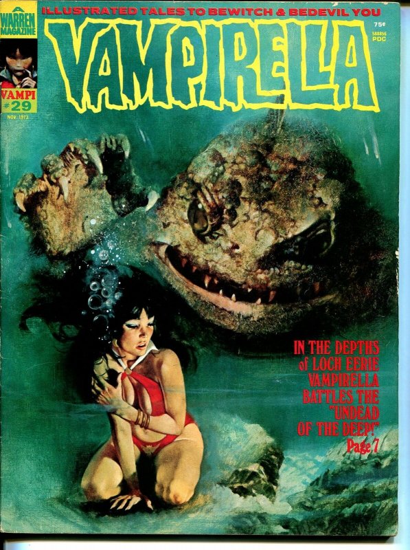 Vampirella #29 1973-Warren-Vampi cover-horror & mystery stories-FN