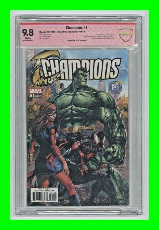 Champions #1 2016 Marvel 1st app of New Champions Signed Tyler Kirkham CBCS 9.8