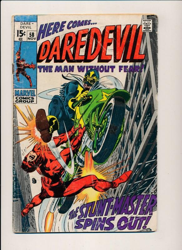 DAREDEVIL #58 Stunt-Master Marvel Comics 1969 ~ G/VG (PJ22) 