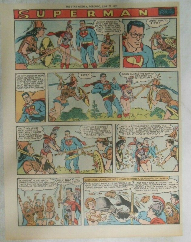 bvSuperman Sunday Page #1026 by Wayne Boring from 6/28/1959 Tabloid Page Size