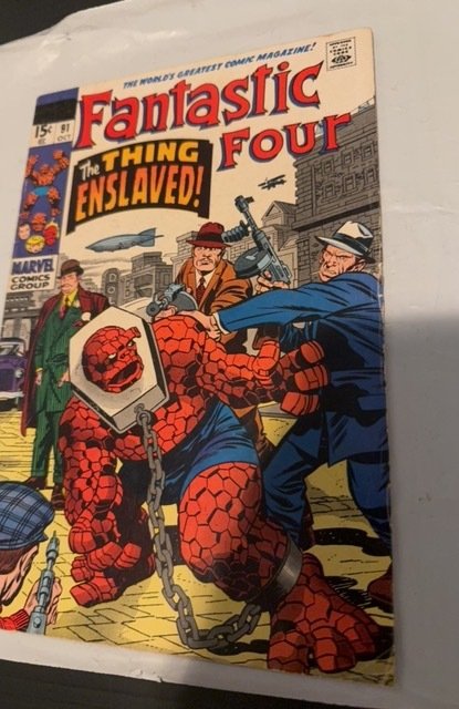 Fantastic Four #91 (1969) the thing enslaved by Skrullls  see description