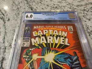 Marvel Super Heroes # 13 CGC Graded 6.0 Marvel Comic Book Captain Marvel JH28