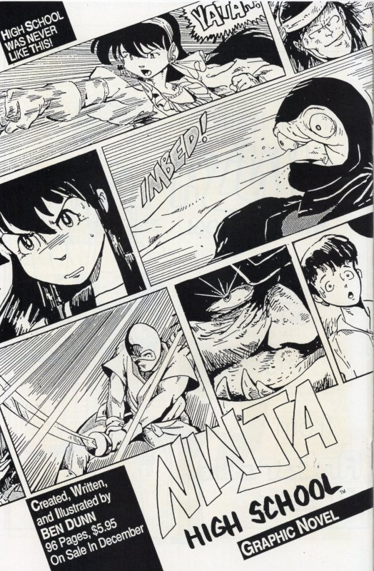 Ninja High School #4 (1988)Comic Book Antarctic Grade VF/NM 9.0