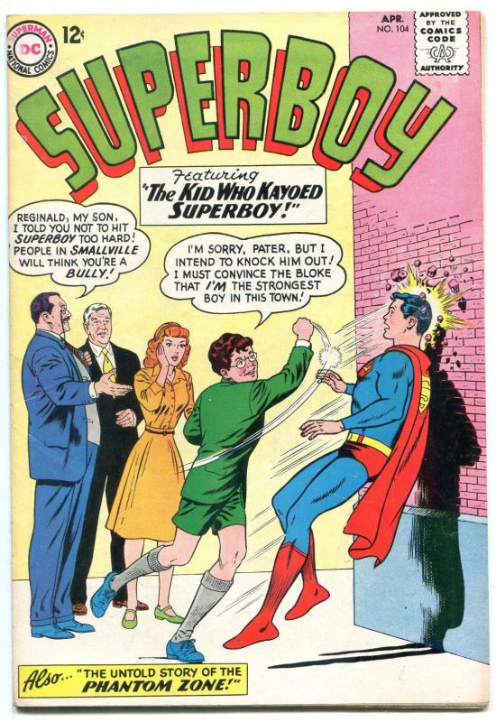 Superboy #104 1963--ORIGIN PHANTOM ZONE- DC Silver Age