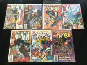 WOLVERINE 7PC LOT (VF) +UNCANNY X-MEN!! 1996