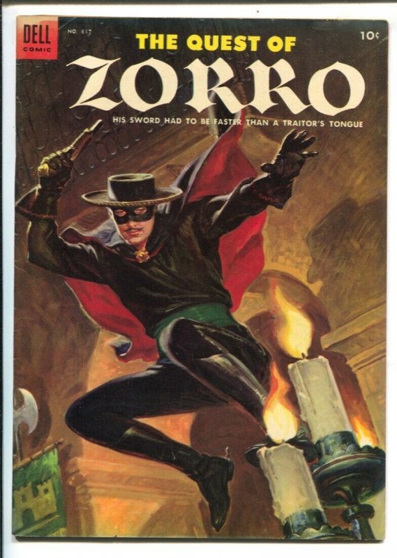 Quest of Zorro-Four Color Comics #617 1955 Dell-Painted cover-Johnston McCull...