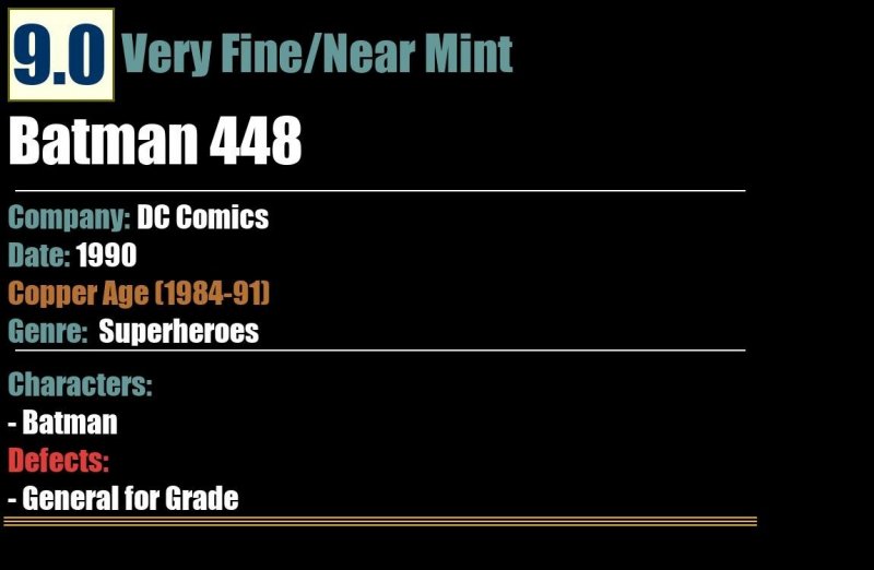 Batman 448 (1990) VF/NM DC Comics