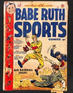 Babe Ruth Sports Comics #2 GD- 1.8 Babe Ruth's Batting Secrets!