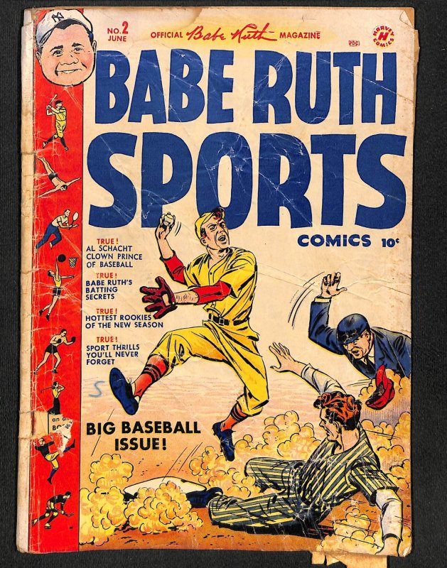 Babe Ruth Sports Comics #2 GD- 1.8 Babe Ruth's Batting Secrets!