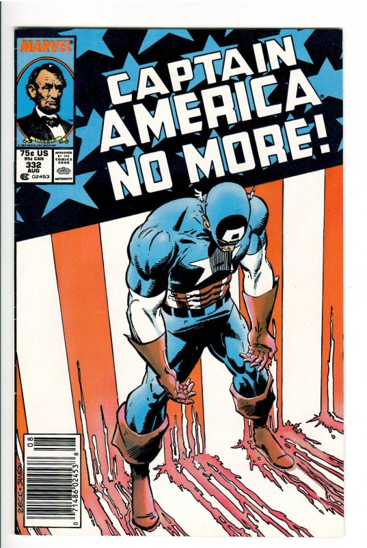 CAPTAIN AMERICA 332 VF/NM 9.0;STEVE ROGERS RESIGNS! ZECK CVR!