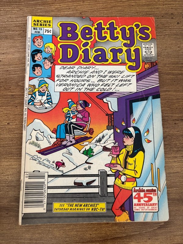 Betty's Diary # 15 VG/FN Archie Comic Book Jughead Veronica Riverdale 9 TS6