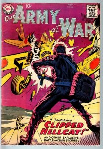 OUR ARMY AT WAR #76 1958-DC WAR COMIC-JOE KUBERT-RUSS HEATH-VF- VF- 