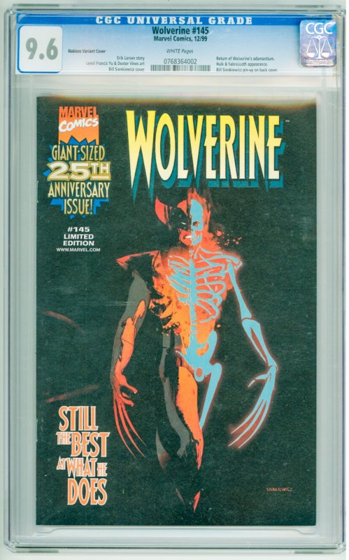 Wolverine #145 Nabisco Limited Edition Cover (1999) CGC 9.6!