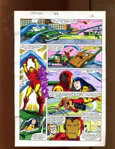 Iron Man #163 p.3 Color Guide Art - 1982 Art by Bob Sharen