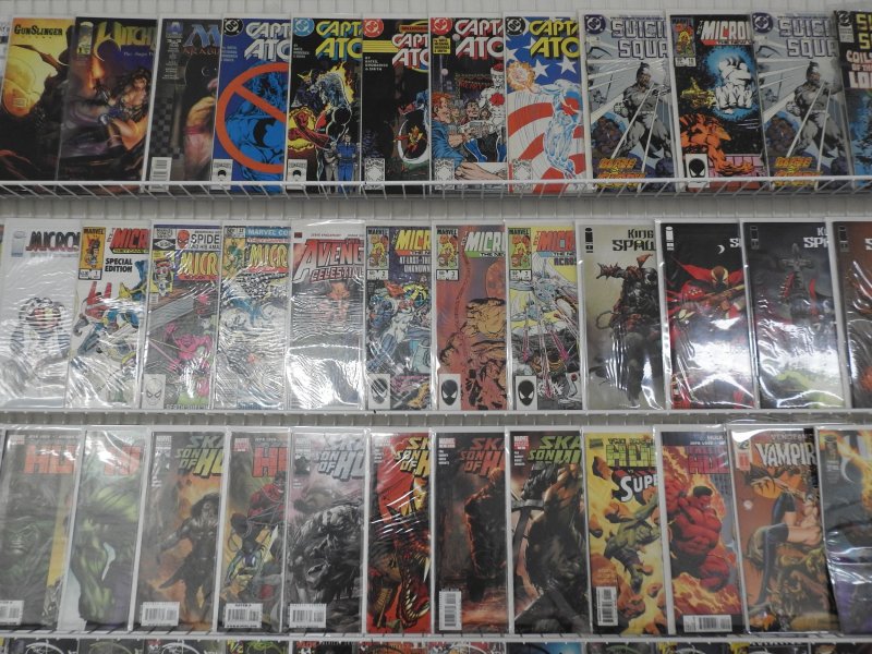 Huge Lot of 150+ Comics W/ King Spawn, Hulk, Captain Atom! Avg. VF- Condition!