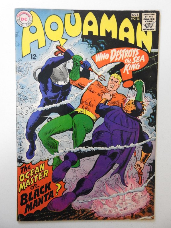 Aquaman #35 (1967) VG+ Condition 1 in spine split, stamp interior fc