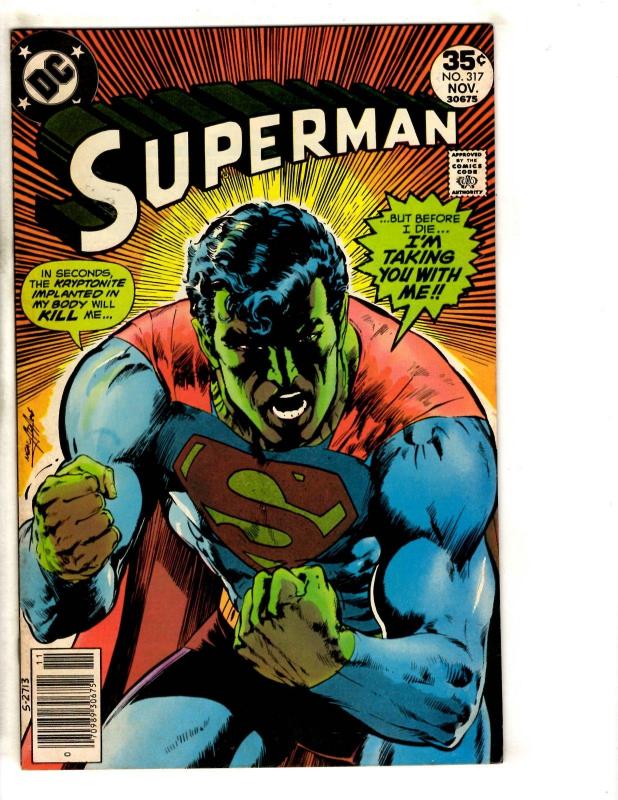 Superman # 317 FN/VF DC Comic Book Neal Adams Cover Batman Flash Arrow Atom JG9