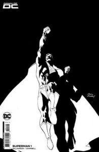 (2023) SUPERMAN #1 1:25 B/W ANDY KUBERT VARIANT COVER