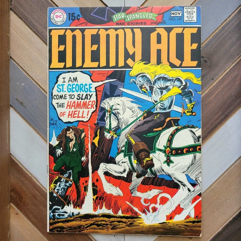 STAR-SPANGLED WAR STORIES #147 FN (DC 1969) ENEMY ACE J. Kubert GRAVE IN THE SKY