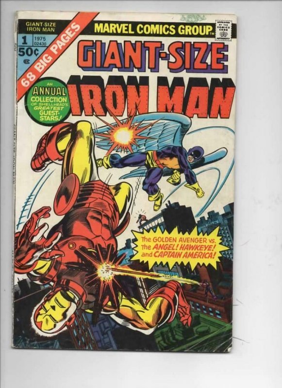 Giant-Size IRON MAN #1, VG, Steve Ditko, Captain America, 1975, more IM in store