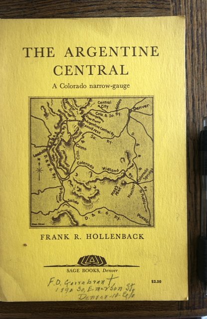 The Argentine Central Colorado narrow gauge,1959,80p