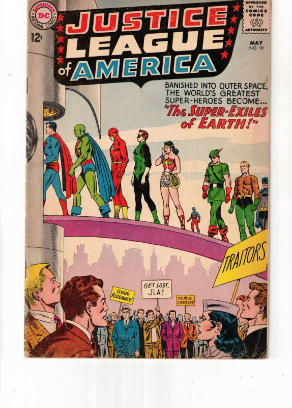 Justice League of America #19 1963 Mid-Grade FN- Super-Exiles Of Earth Boca CERT