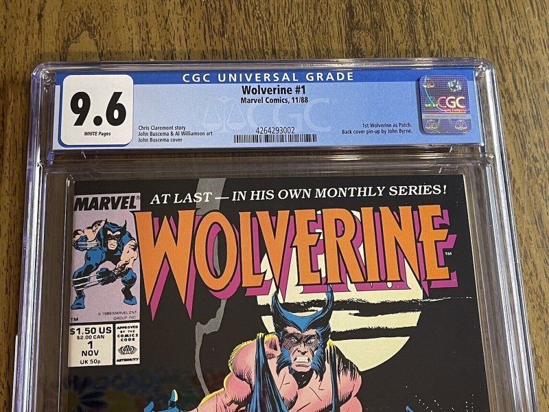 Wolverine #1 CGC  9.6  Marvel 1st App Patch