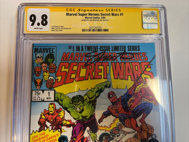 Secret Wars (1984) # 1 (CGC 9.8 WP) 1st App Beyonder | Signed Jim Shooter 