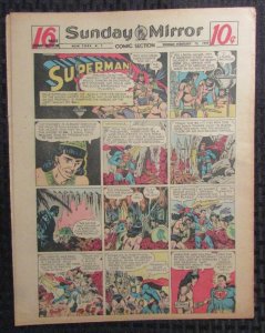 1949 Feb 13 Sunday Mirror Comic Section VG+ 4.5 Superman / Joe Palooka 16pgs