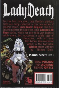 Lady Death Origins Volume 1 Hard Cover Signed & Limited t0 1250  Boundless  NM 9781592911141