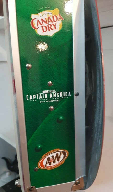 Captain America First Avengers Advertisement Promo Soda Display Case Marvel 7UP  