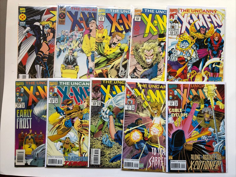 Lot Of 10 Uncanny X-Men #310 - 319 Marvel Comic Bishop Cable Phalanx Covenant