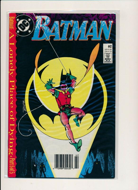 DC Comics BATMAN #442, Robin Cover, 1989 ~  VF/NM (PF569) 