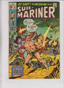 Prince Namor, the Sub-Mariner #36 FN april 1971 - wedding of lady dorma - marvel