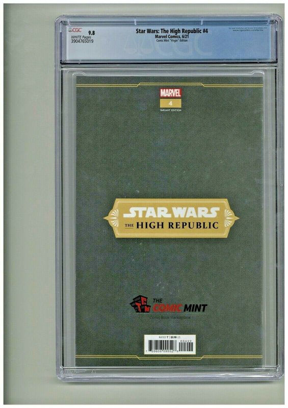 STAR WARS HIGH REPUBLIC #4 JAN DUURSEMA VIRGIN VARIANT CGC 9.8