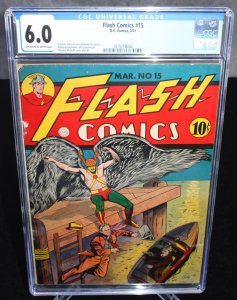 Flash Comics #15 CGC (6.0) Sheldon Moldoff Art - 1941
