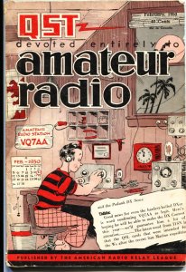 QST Amateur Radio  2/1950-Cover by Harold Teen comic strip artist Carl Ed-Radi