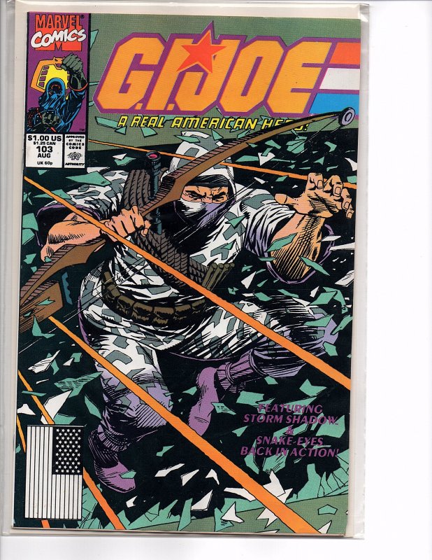 Marvel Comics G.I. Joe A Real American Hero #103 Storm Shadow & Snake Eyes