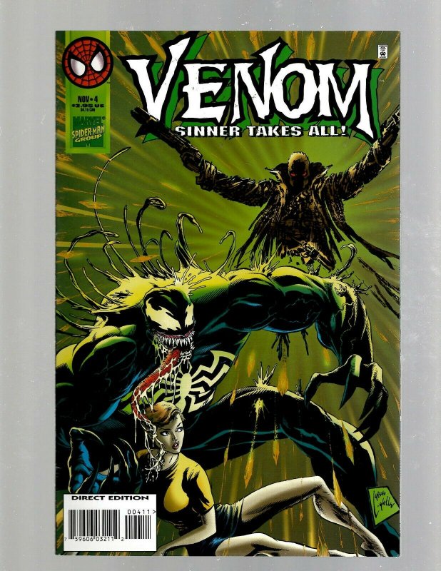 Lot Of 5 Venom Sinner Takes All Marvel Comic Books # 1 2 3 4 5 Spider-Man EK9