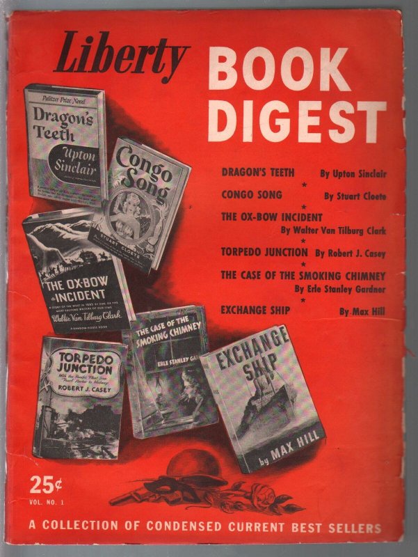 Liberty Book Digest #1 1943-Upton Sinclair-Erle Stanley Gardner-Ox-Bow Incide...