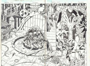 Deadpool #12 pgs. 2&3 Man-Thing, Frankenstein, Werewolf DPS art by Scott Koblish