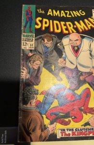 The Amazing Spider-Man #51 (1967)2nd kingpin app foxing/small stain spots