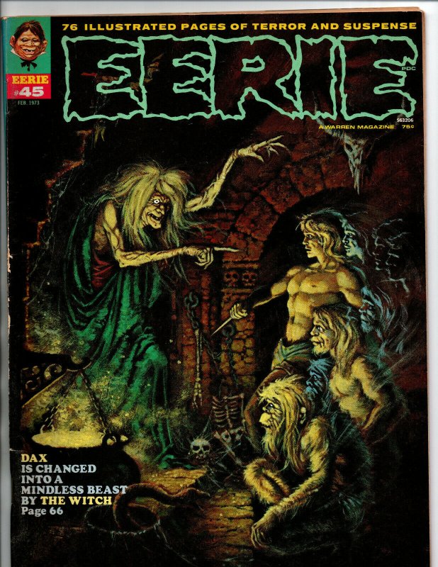 Eerie #45 - Dax - Vampire - Horror Magazine - Warren - 1973 - FN 
